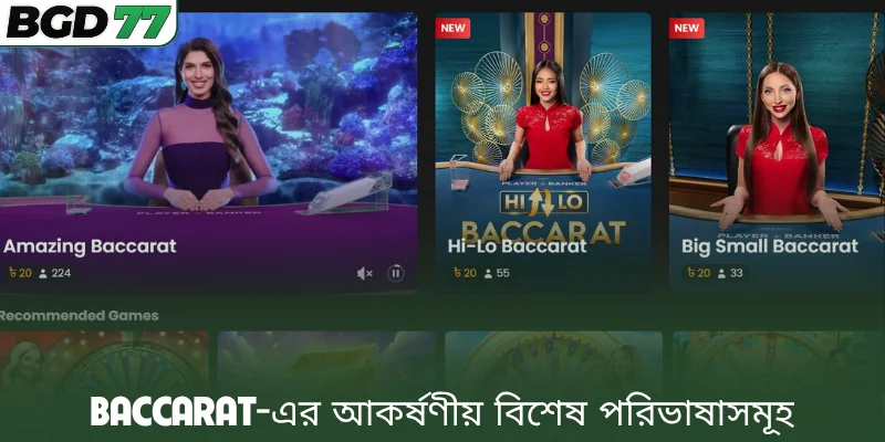 Baccarat-এর আকর্ষণীয় বিশেষ পরিভাষাসমূহ