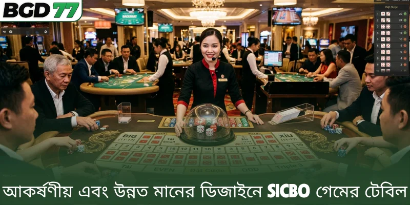 আকর্ষণীয় এবং উন্নত মানের ডিজাইনে Sicbo গেমের টেবিল